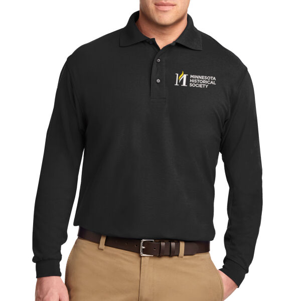 Port Authority® Silk Touch™ Long Sleeve Polo - Embroidered Logos Thumbnail