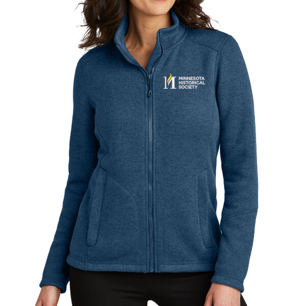 Port Authority® Women's Arc Sweater Fleece Jacket - Embroidered Logos Thumbnail